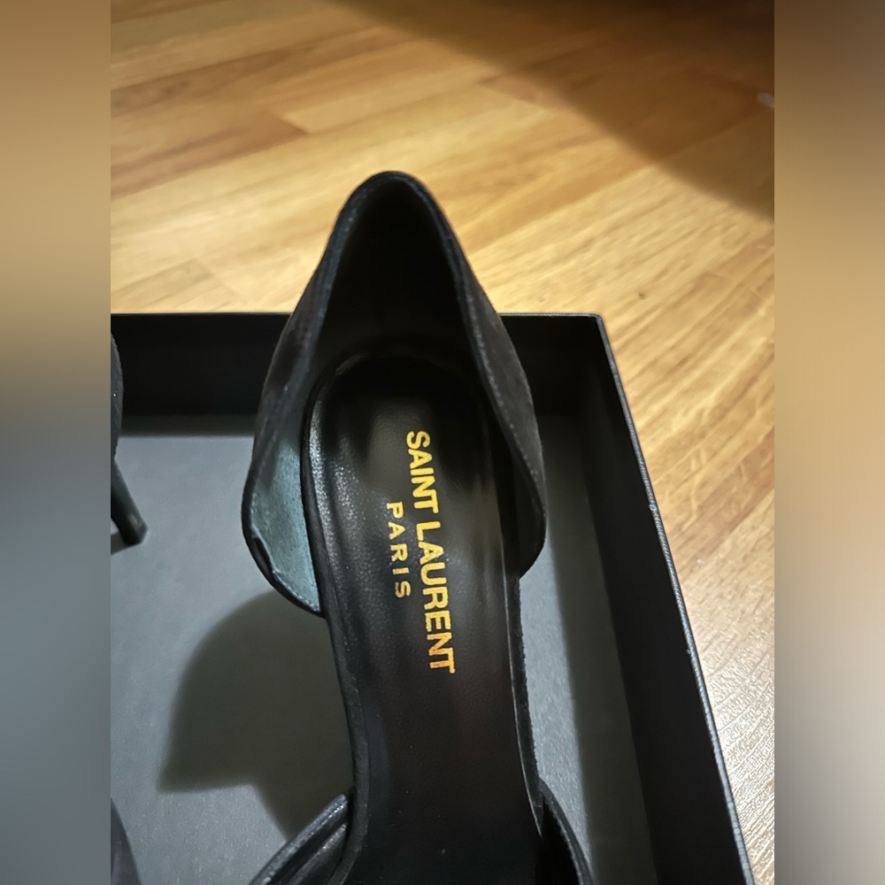 Yves Saint Laurent YSL black suede D'orsay heels size 36 - Picture 5 of 12